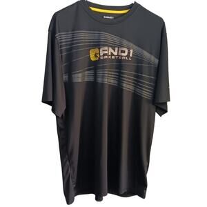 EUC Men's And1 Black Short Sleeved Shirt Basketball Theme Size L